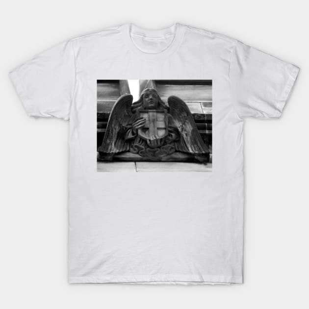 St Giles Cathedral Angel, Edinburgh, Scotland T-Shirt by DeniseBruchmanPhotography